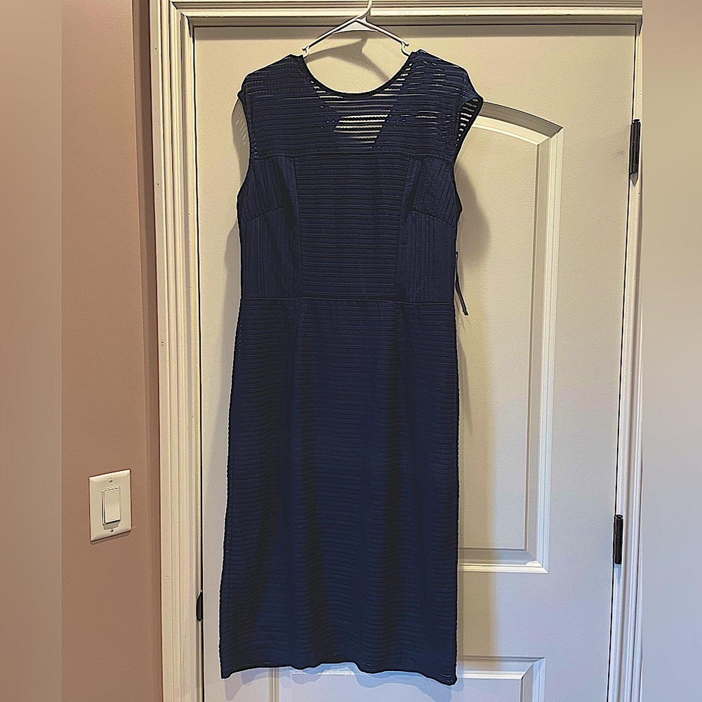 Ladies Size 14 London Times Navy Blue dress NWT